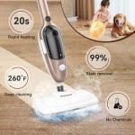 Steam Mop - All-in-one Powerful Handheld Steam Cleaner Detachable Floor Steamer with 11 Accessories, MultiPurpose Steamer for Hardwood Floors, Clothes,Windows,Tiles,Carpet, Whole Home Use, Rose Gold