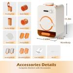 Electric Cheese Grater with 3 Set Blades, Automatic Efficient Slicer & Grater & Shredder for Carrot, Potato, Cabbage & More Vegetables/Salad/Cheese, 4" Large Feed Tube, Built-in Blade Storage Box