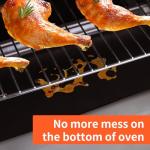 SIUDANGKA Air Fryer Oven Liners for Breville Mini Smart Oven Air Fryer, Black 4pcs Reusable Baking Mat