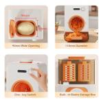 Electric Cheese Grater with 3 Set Blades, Automatic Efficient Slicer & Grater & Shredder for Carrot, Potato, Cabbage & More Vegetables/Salad/Cheese, 4" Large Feed Tube, Built-in Blade Storage Box