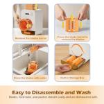 Electric Cheese Grater with 3 Set Blades, Automatic Efficient Slicer & Grater & Shredder for Carrot, Potato, Cabbage & More Vegetables/Salad/Cheese, 4" Large Feed Tube, Built-in Blade Storage Box