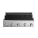 36″ Induction Range CookTop — 5 Burner Professional Electric Cooktop in 304 Stainless Steel by Induction Hardware