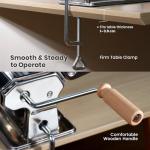 ISIMEE Pasta Maker, 9 Adjustable Thickness Settings 2 in 1 Pasta Machine with Rollers and Cutter, Noodle Maker for Dumpling Skin, Spaghetti, Fettuccini, Lasagna