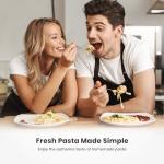 ISIMEE Pasta Maker, 9 Adjustable Thickness Settings 2 in 1 Pasta Machine with Rollers and Cutter, Noodle Maker for Dumpling Skin, Spaghetti, Fettuccini, Lasagna