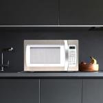 Farberware 1.3 Cu. Ft. Countertop Microwave Oven – 1100 Watts Power, Smart Sensor Auto Cook Settings, Defrost, Easy Clean and Child Safety Lock - White Platinum