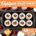 JoyMech Yogurt Maker Machine, 8 Glass Jars with Lids Reusable for Yoghurt, Oatmeal, Pudding, or Jello, Food-Grade Martial, One-touch Control, Homemade Yogurt