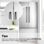 EUDEMON 2 Pack Childproof Refrigerator Lock, Baby Safety French Fridge Door Lock, Freezer Lock, Invisible Cabinet Cupboard Lock for Toddlers, Easy to Install, no Tools Need or Drill (Transparent)