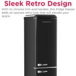 Frigidaire RETRO 9.2 Cubic Foot Fridge with Bottom Mount Freezer, 9.2 cu. ft, BLACK