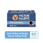 Victor Allen's Coffee Donut Shop Blend, Medium Roast, 80 Count, Single Serve Coffee Pods for Keurig K-Cup Brewers