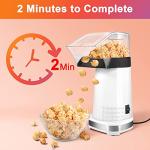 Air Popper Popcorn Maker, 1200W Fast Making Electric Popcorn Machine with Measuring Cup and On/Off Switch, BPA Free, Oil-Free, ETL Certified 90% High Popping Rate Popcorn Popper for Home, Party, Movie