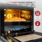 CAMPLUX Classic RV Stove Propane Range 21 Inches, Propane Oven with 3 Burners Cooktop for RV, RV Propane Oven Stove Combo 28,100 BTU/Hr, Stainless Steel RGS21MSF