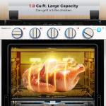 CAMPLUX Classic RV Stove Propane Range 21 Inches, Propane Oven with 3 Burners Cooktop for RV, RV Propane Oven Stove Combo 28,100 BTU/Hr, Stainless Steel RGS21MSF