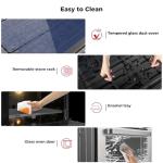 CAMPLUX Classic RV Stove Propane Range 21 Inches, Propane Oven with 3 Burners Cooktop for RV, RV Propane Oven Stove Combo 28,100 BTU/Hr, Stainless Steel RGS21MSF