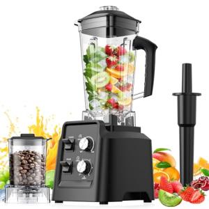 Blenders for Kitchen, Smoothie Blender - Professional Countertop Blenders with 68oz Dishwasher-Safe Pitcher, Ice Crusher for Frozen Drinks & Smoothies, BPA Free, Black