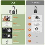 Blenders for Kitchen, Smoothie Blender - Professional Countertop Blenders with 68oz Dishwasher-Safe Pitcher, Ice Crusher for Frozen Drinks & Smoothies, BPA Free, Black