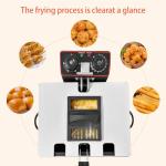 5L 1300W Deep Fryer with 3 Baskets, Yangbowan Electric Deep Fryer for Home Use, with Time & Temperature Control, Stainless Steel Lid with Viewing Window and Perfect for Kitchen, Fish Fry