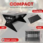 GasOne 15” Portable Charcoal Grill – Foldable BBQ Grill – Camping Grills for Backyard, Bonfire, Patio – Heavy-Duty Portable Fire Pit – Camp Cooking Gear