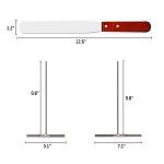 Echaprey Professional T Shape Stainless Steel Crepe Maker Batter Spreader to Fit Large Crepe Pan Maker 3 Pcs (5", 7" Spreaders and 12" Spatula)