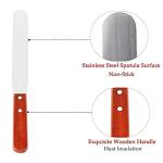 Echaprey Professional T Shape Stainless Steel Crepe Maker Batter Spreader to Fit Large Crepe Pan Maker 3 Pcs (5", 7" Spreaders and 12" Spatula)