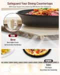 Food Warming Mat - Fast & Full Surface Heating, Silicone Heat Pad with 3 Adjustable Temperature Settings for Buffets Parties, Rollable Electric Warming Tray,Kitchen Heated Plate,Countertop Food Warmer