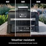 Ninja Woodfire Outdoor Grill & Smoker, 4-in-1 Functionality, Grill, Smoke, Bake, Roast, Authentic Woodfire Flavors, Electric Heat, OG301