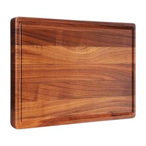Walnut Wooden Cutting Boards for Kitchen, Solid Wood Cutting Board Set - Charcuterie & Chopping Butcher Block for Meat - Kitchen Gadgets Gift