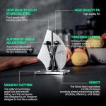 Grihot VN3 Professional Knife Sharpener | 3-Action Streamlined Sailboat Design for Effortless Knife Sharpening - The Ultimate Tool for Precision 11 to 21 Degree Angles (Upgrade Stainless Steel)