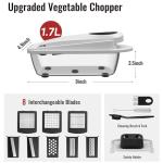 8 Blade All-in-1 Vegetable Chopper Mandoline Slicer with Container, Food Chopper, Onion Chopper, Veggie Cutter for Salad, Kitchen Gadgets Accessories Essentials, White