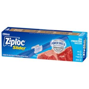 Ziploc Gallon Freezer Slider Bags, 24 Count