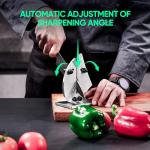 Grihot VN3 Professional Knife Sharpener | 3-Action Streamlined Sailboat Design for Effortless Knife Sharpening - The Ultimate Tool for Precision 11 to 21 Degree Angles (Upgrade Stainless Steel)