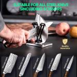 Grihot VN3 Professional Knife Sharpener | 3-Action Streamlined Sailboat Design for Effortless Knife Sharpening - The Ultimate Tool for Precision 11 to 21 Degree Angles (Upgrade Stainless Steel)