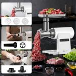 Kourice Meat Grinder 2800w Max, Electric Meat Grinder with Sausage Stuffer Maker & Kubbe Kit, Metal-Body Meat Mincer with 3 Stainless Steel Grinding Plates & 2 Blades for Home Kitchen Using