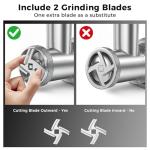 Kourice Meat Grinder 2800w Max, Electric Meat Grinder with Sausage Stuffer Maker & Kubbe Kit, Metal-Body Meat Mincer with 3 Stainless Steel Grinding Plates & 2 Blades for Home Kitchen Using