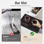 4 Pcs Bar Mats for Countertop 18 x 12 Inch Rubber Silicone Bar Drying Coffee Non Slip Mat for Bartending Home Cocktail Bars Restaurants (Black)