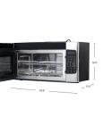 Commercial Chef 1.7 Cu. Ft. Over-The-Range Convection Microwave Oven, 1000 Watt Microwave with 10 Power Levels, 1400W Convection Oven with Air Fryer，CHMRC17GS, Stainless Steel