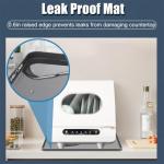 Dishwasher Drain Pan Mat, Portable Dishwasher Silicone Mat with Raised Edge, Small Dishwashers Drip Pan Dishwashers Tray for Leaks, Non-Slip Waterproof Protector Pad, 23.6''x19.7''