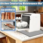 Dishwasher Drain Pan Mat, Portable Dishwasher Silicone Mat with Raised Edge, Small Dishwashers Drip Pan Dishwashers Tray for Leaks, Non-Slip Waterproof Protector Pad, 23.6''x19.7''