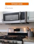 Commercial Chef 1.7 Cu. Ft. Over-The-Range Convection Microwave Oven, 1000 Watt Microwave with 10 Power Levels, 1400W Convection Oven with Air Fryer，CHMRC17GS, Stainless Steel