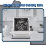 Dishwasher Drain Pan Mat, Portable Dishwasher Silicone Mat with Raised Edge, Small Dishwashers Drip Pan Dishwashers Tray for Leaks, Non-Slip Waterproof Protector Pad, 23.6''x19.7''