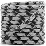 DELELE 2 Pair Round Wave Shape Non Slip Heavy Duty and Durable Outdoor Climbing Shoelaces Light Gray&Black Hiking Shoe Laces Shoestrings-39 inch