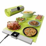 Relixcozy Food Warming Mat for Food, Electric Warming Tray with 5 Temp-Settings, Full-Surface Heating Pad for Food with Auto-Off Timer, Portable Food Warmers for Parties, Silicone Food Heating Mat