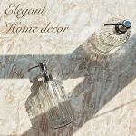 JASAI 18 Oz Clear Glass Soap Dispenser with Rust Proof Stainless Steel Pump, Refillable Liquid Hand soap Dispenser for Bathroom, Premium Kitchen Soap Dispenser (Clear).