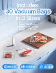 AMAZING FLOWER Vacuum Sealer for Food with Visible Water Tank, Portable Handheld Vacuum Sealer Machine, Cordless Compact Sealer with 30 Reusable Vacuum Bags for Fresh & Save Meal Prep