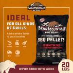 Bear Mountain All Natural Gourmet Blend Wood Pellets for Smoker, Grill & BBQ, 20 Lbs
