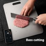 3Pcs Stainless Steel Cutting Board, Metal Steel Chopping Board for Kitchen, Double-Sided, Rust-Proof, Durable, Perfect for Vegetables, Meat and Fruit