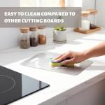3Pcs Stainless Steel Cutting Board, Metal Steel Chopping Board for Kitchen, Double-Sided, Rust-Proof, Durable, Perfect for Vegetables, Meat and Fruit