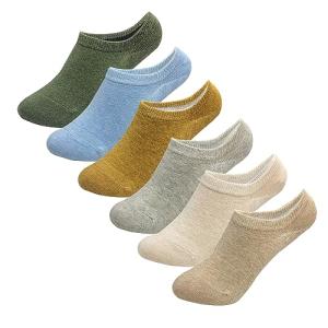 MAGIARTE Low Cut No Show Cotton Socks Multi Color Invisable Non Slip athletic Socks for Women and Men 6 Pairs (color#04M)