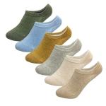 MAGIARTE Low Cut No Show Cotton Socks Multi Color Invisable Non Slip athletic Socks for Women and Men 6 Pairs (color#04M)