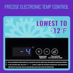 DEMULLER Chest Freezer, Small Deep 4.0 Cubic Feet Black Freezers, Compact Top Open Door with Electronic Panel, Temp Range -12 ℉ to 50 ℉, Two Storage Wire Baskets, Manual Defrost