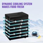 DEMULLER Chest Freezer, Small Deep 4.0 Cubic Feet Black Freezers, Compact Top Open Door with Electronic Panel, Temp Range -12 ℉ to 50 ℉, Two Storage Wire Baskets, Manual Defrost